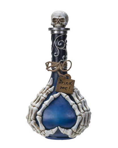 Skelett Giftflasche mit Totenkopf
