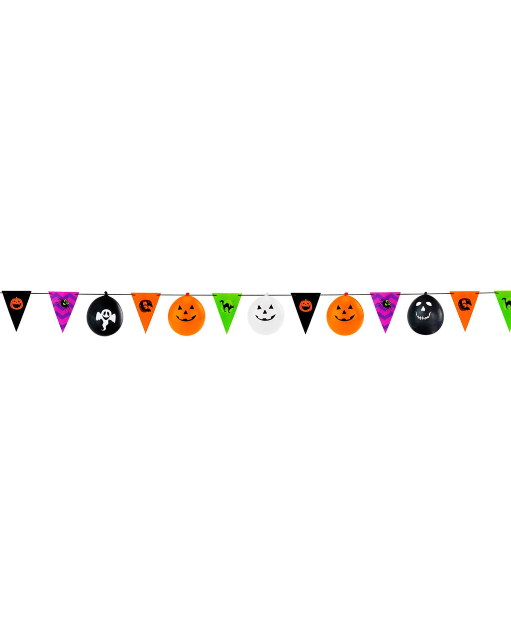Halloween Girlande mit Wimpel & Ballons