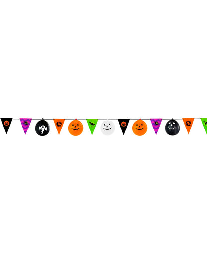 Halloween Girlande mit Wimpel & Ballons