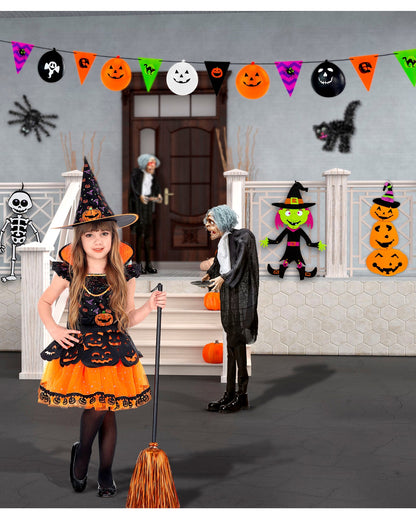 Halloween Girlande mit Wimpel & Ballons