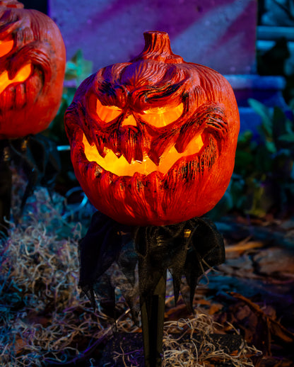 Halloween Kürbis mit Erdspieß 3er-Set