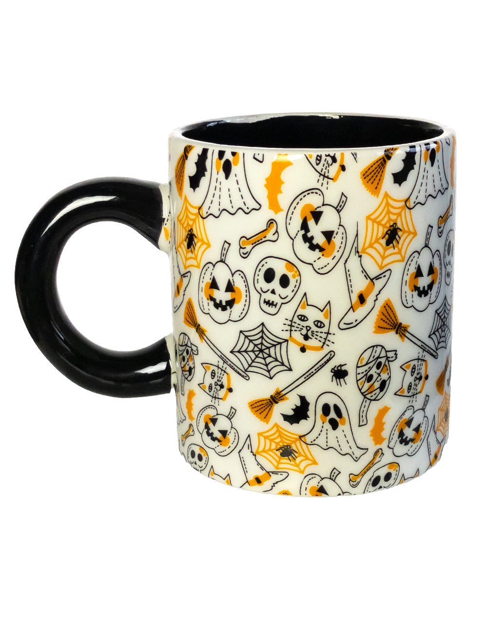 Halloween Motiv Tasse mit Mini Kürbis