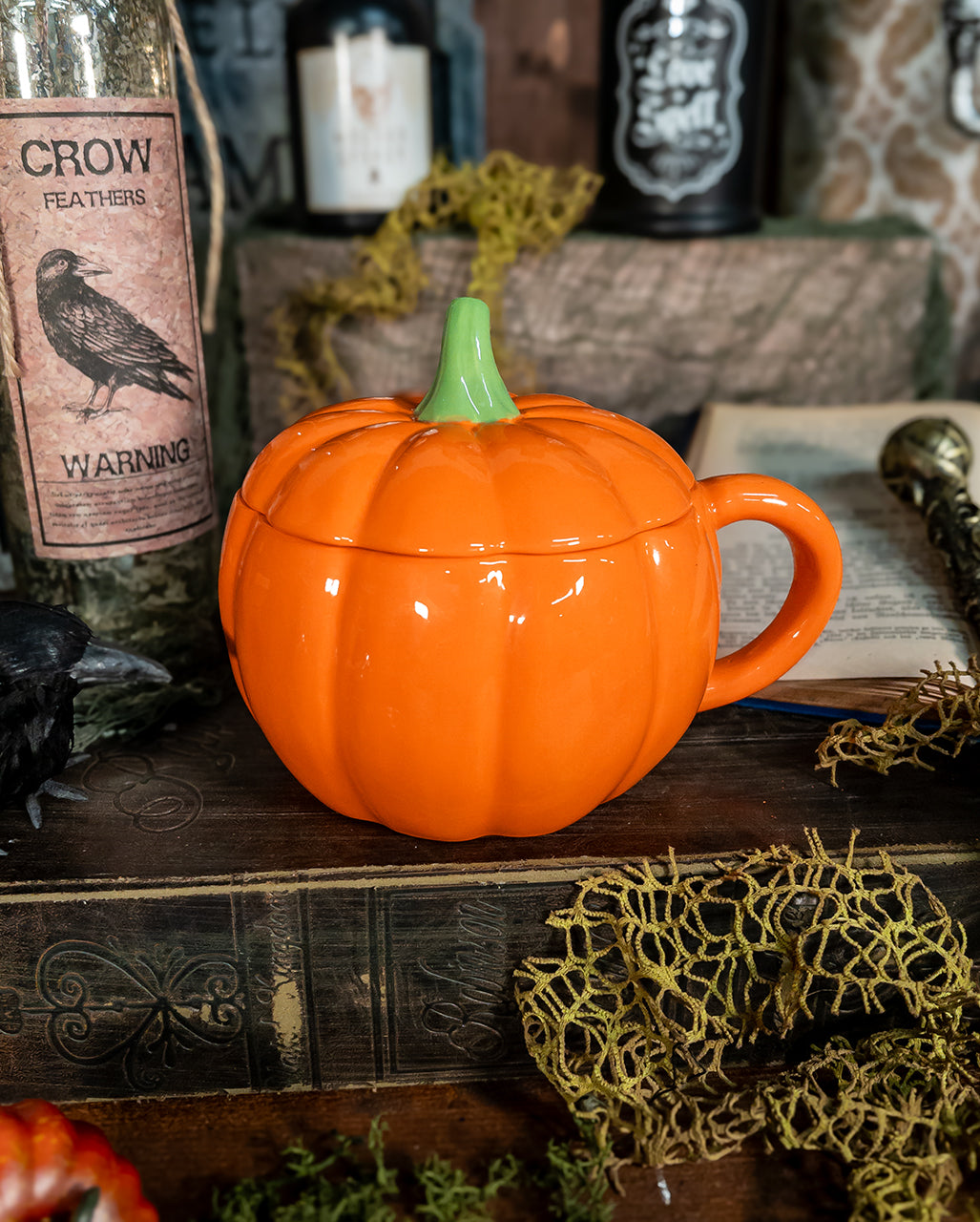 Halloween Pumpkin Mug With Lid 500ml