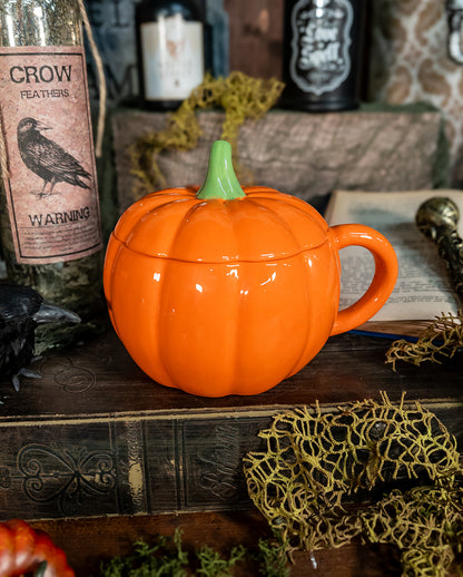 Halloween Pumpkin Mug With Lid 500ml
