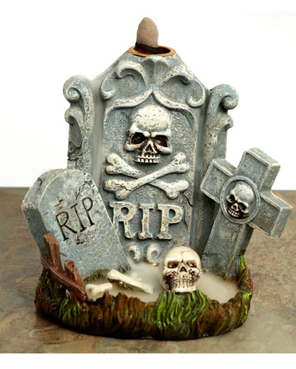Halloween RIP Tombstone Backflow Incense Cone Holder