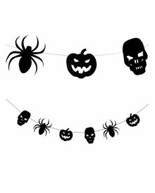 Halloween Silhouetten Papiergirlande 3m