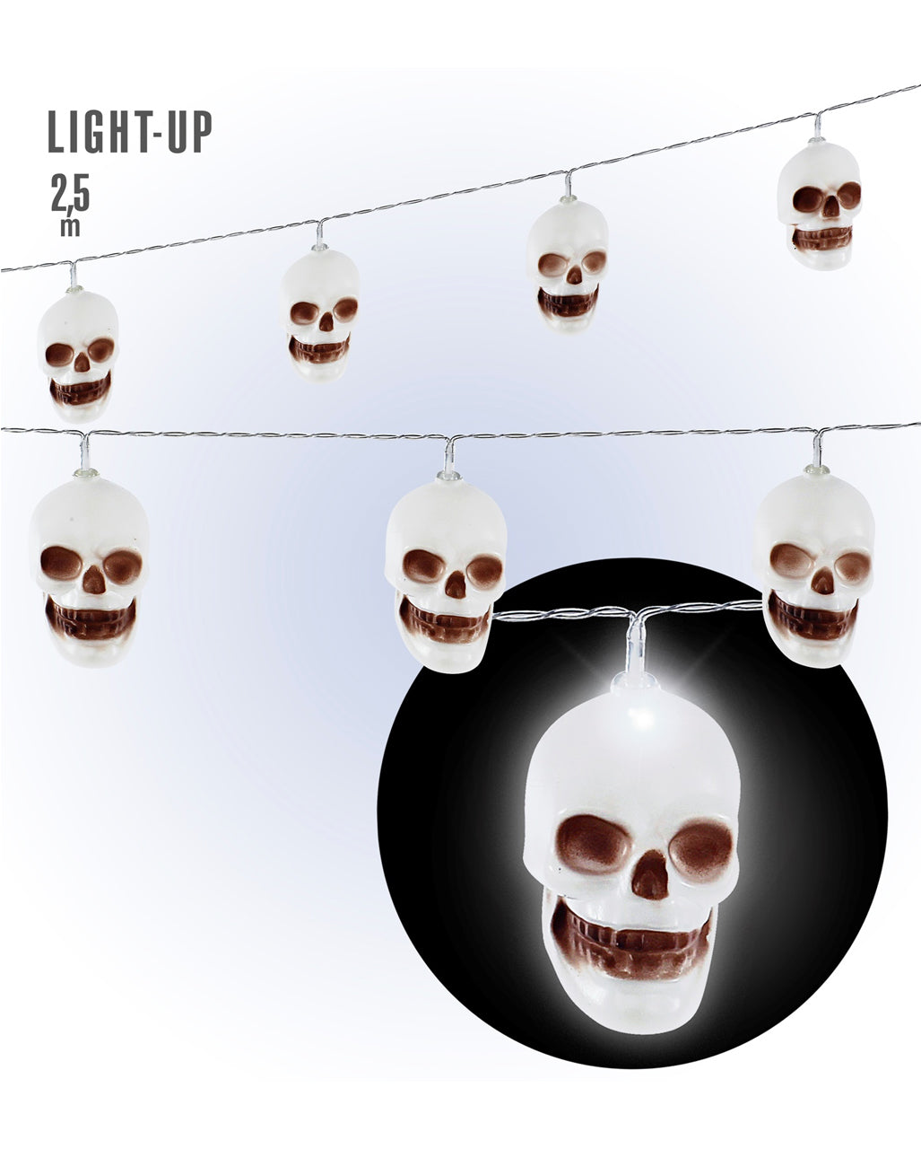 Halloween Skull Light Chain 2,5m