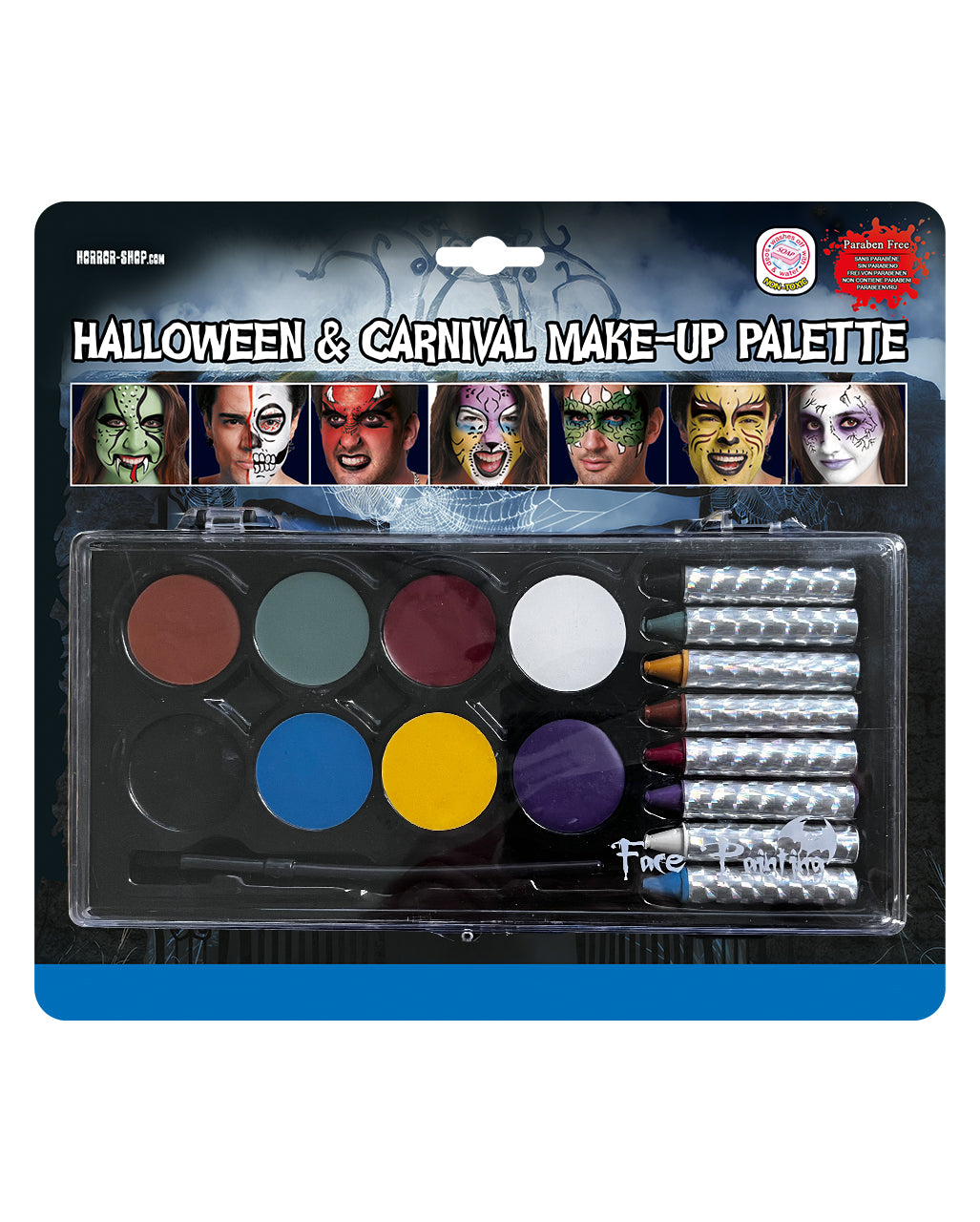 Halloween & Carnival Make-up Palette 16-piece