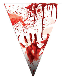 Halloween Wimpelgirlande mit Blutspritzer 5m