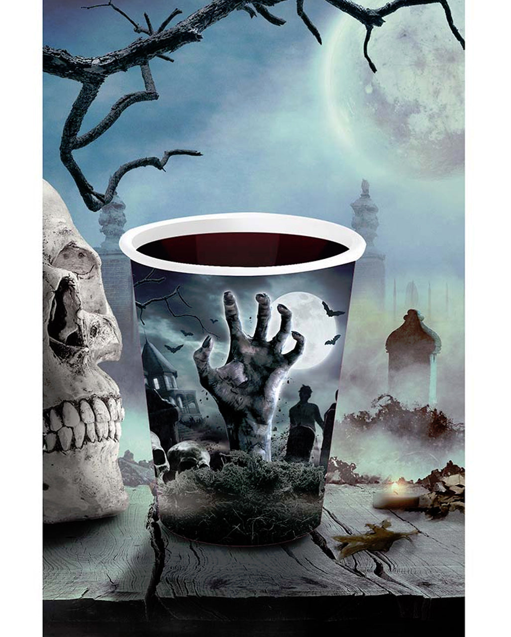 Halloween Zombie Graveyard Paper Cups 6pcs.