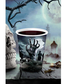 Halloween Zombie Friedhof Pappbecher 6 St.