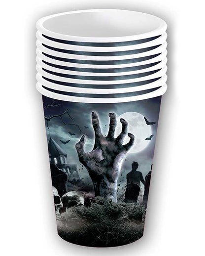 Halloween Zombie Graveyard Paper Cups 6pcs.