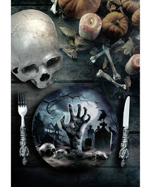 Halloween Zombie Friedhof Pappteller 6 St.