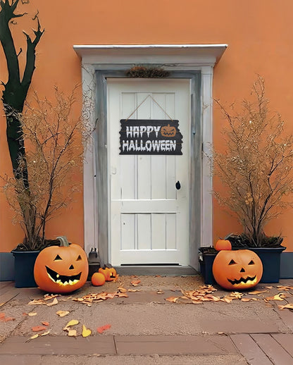 Happy Halloween Houten Bord 19x34cm