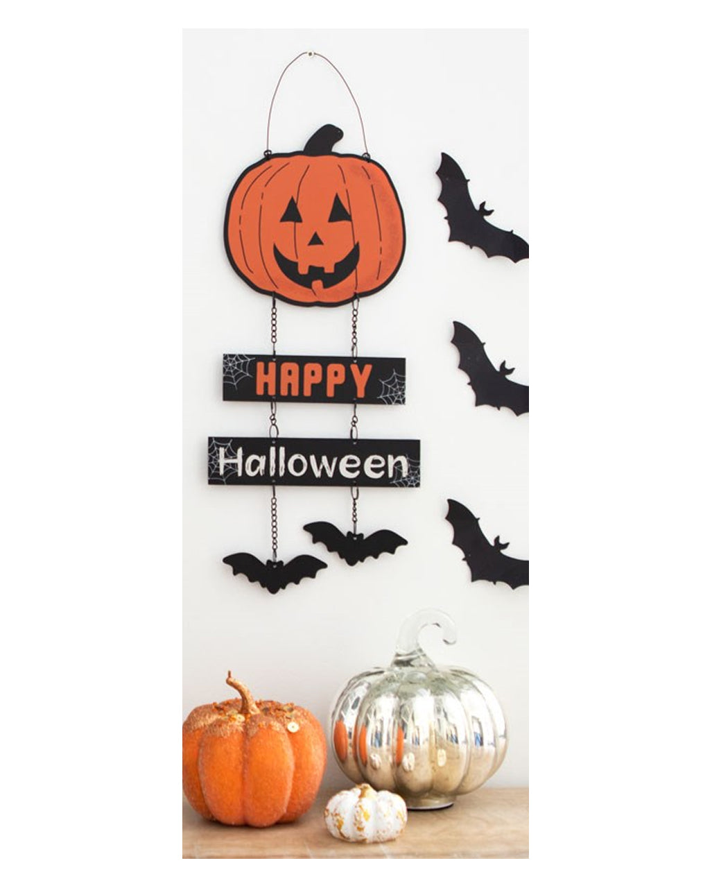 Happy Halloween Kürbis Hängeschild 30cm