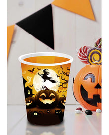 Happy Halloween Kürbis Pappbecher klein 6 St.