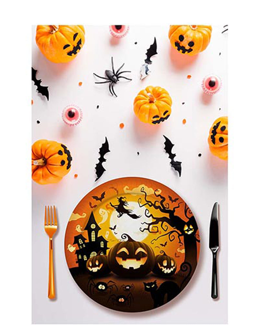 Happy Halloween Kürbis Pappteller 6 St.