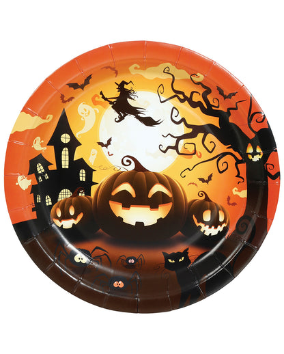 Happy Halloween Kürbis Pappteller 6 St.