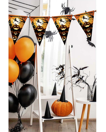 Happy Halloween Kürbis Wimpel Girlande 3m