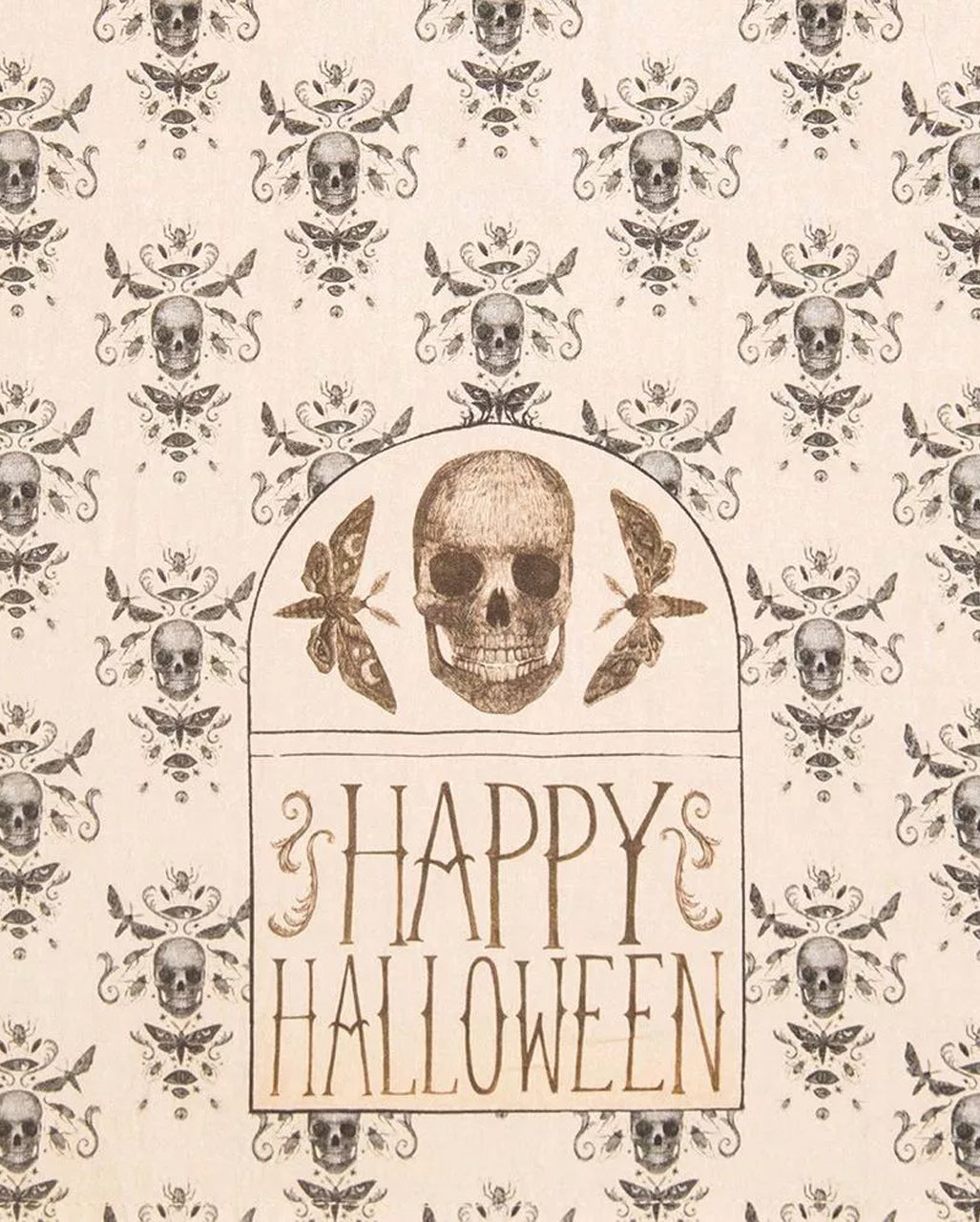 Vintage Happy Halloween & Skull Geschirrtuch