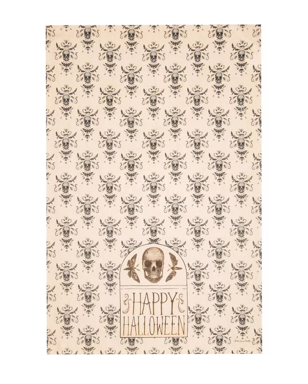 Vintage Happy Halloween & Skull Geschirrtuch