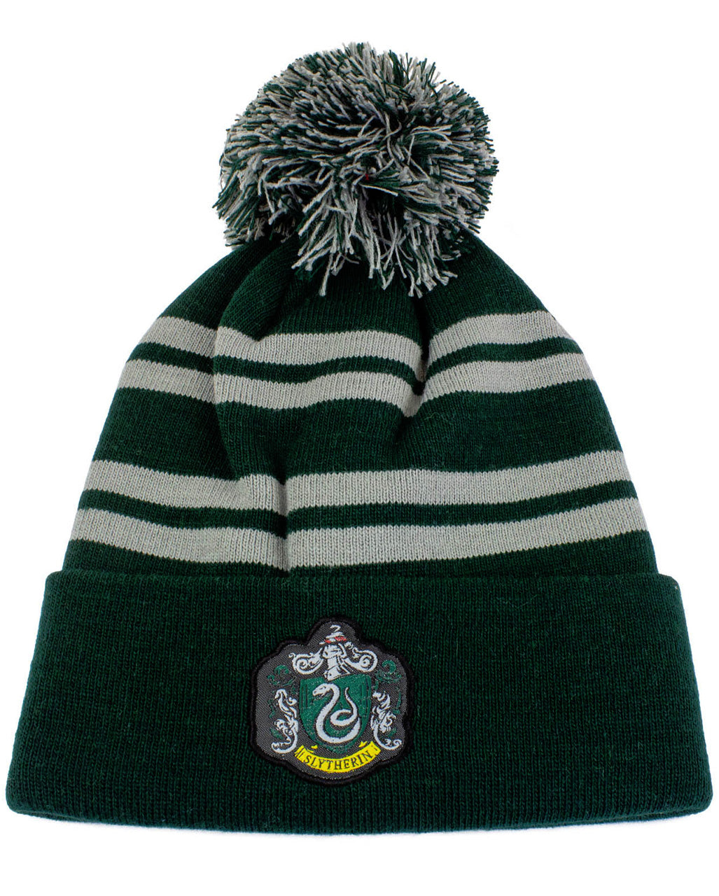 Bonnet Tricoté Harry Potter Slytherin Avec Pompon