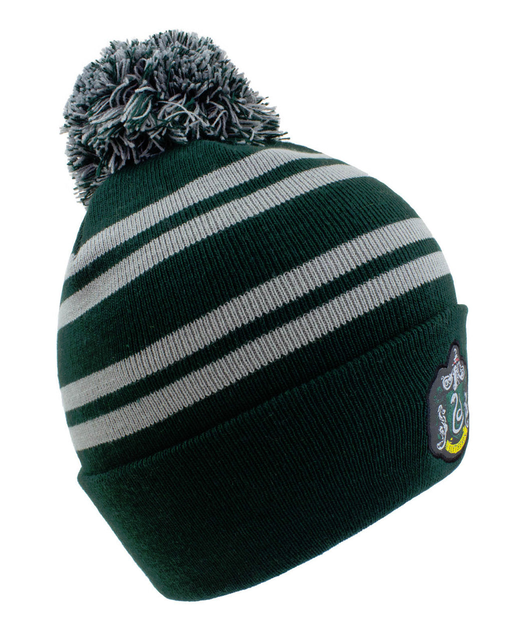 Bonnet Tricoté Harry Potter Slytherin Avec Pompon