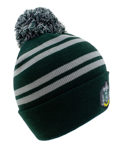 Bonnet Tricoté Harry Potter Slytherin Avec Pompon