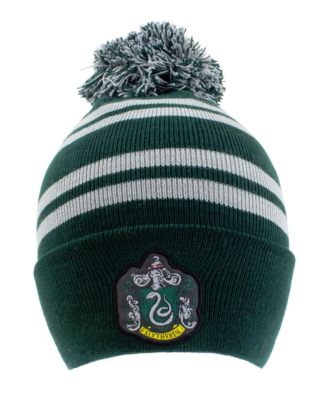 Bonnet Tricoté Harry Potter Slytherin Avec Pompon