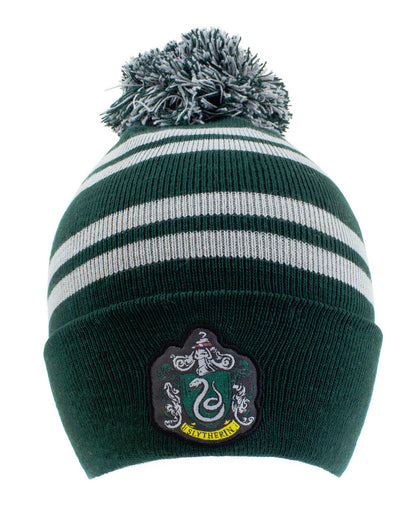 Bonnet Tricoté Harry Potter Slytherin Avec Pompon