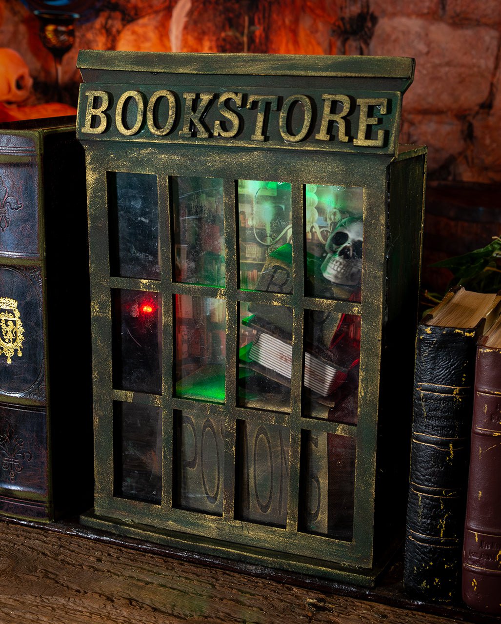 Haunted Bookstore Halloween Animatronic With Light & Sound 35cm