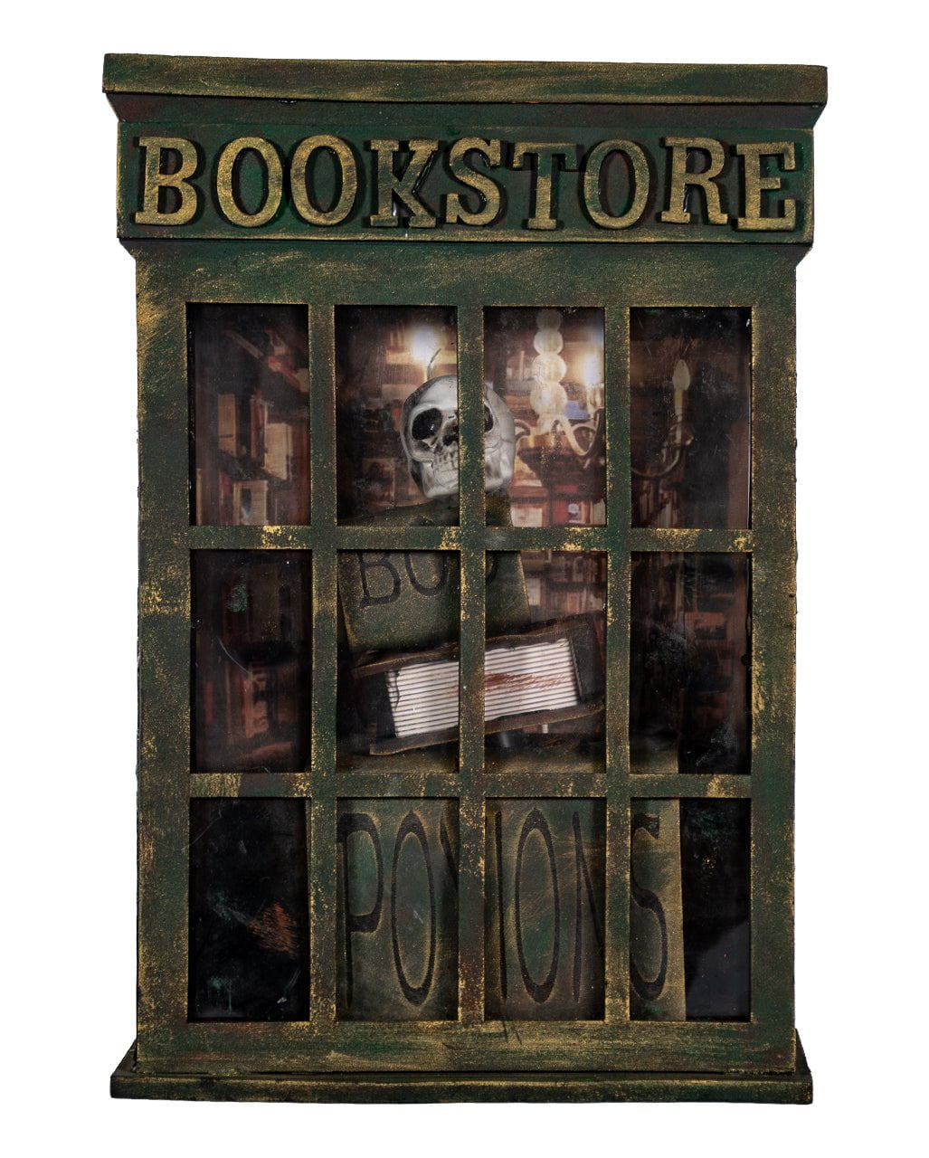 Haunted Bookstore Halloween Animatronic With Light & Sound 35cm