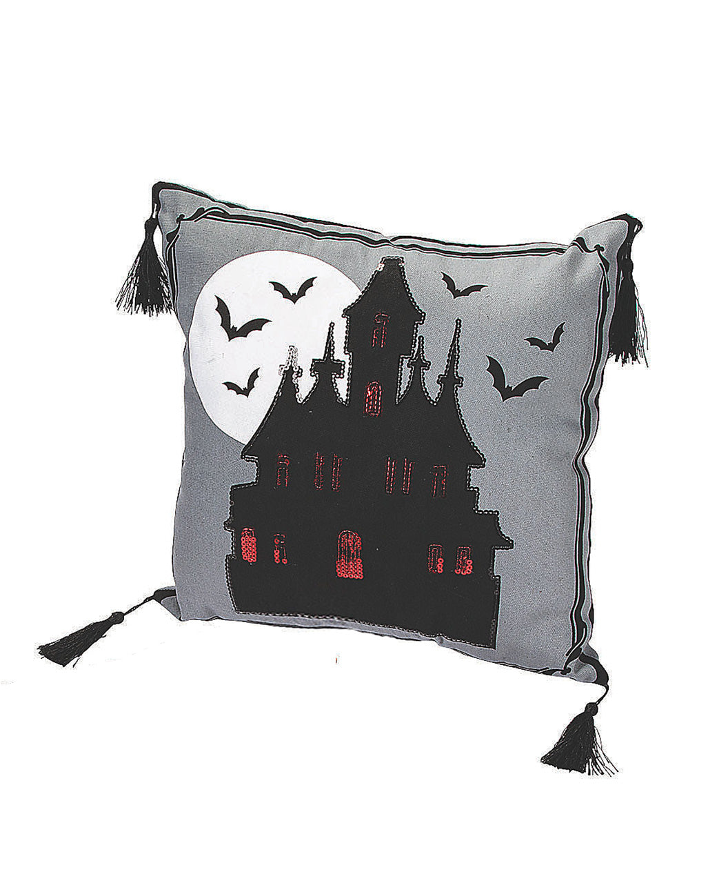 Haunted Castle Halloween Decorative Pillow