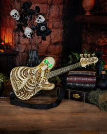 Haunted Skelett Gitarre mit Licht & Sound 58cm