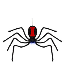 Sich Abseilende Schwarze Witwe Halloween Animatronic 58cm