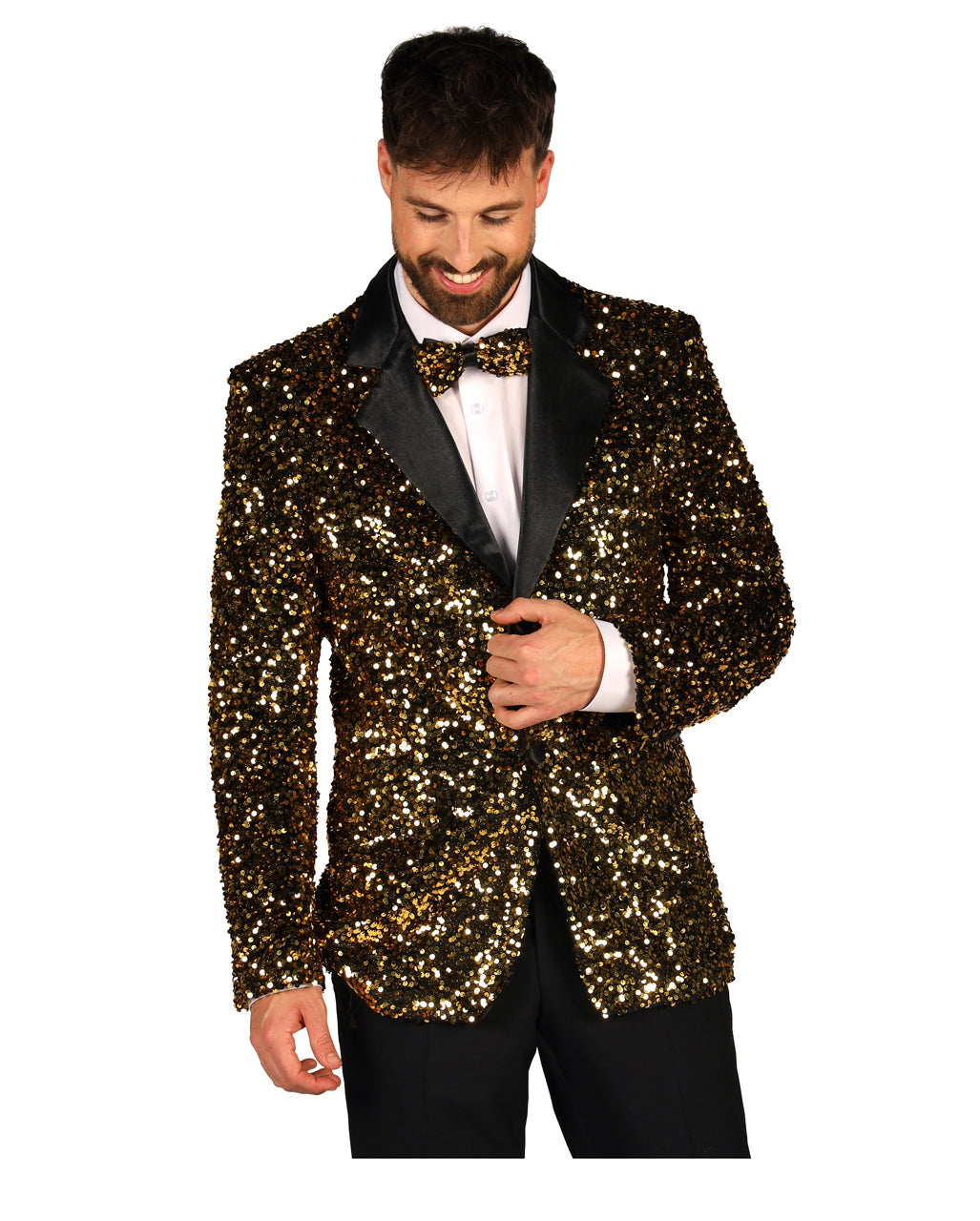 Goldglitzernde Showstar Paillettenjacke DLX