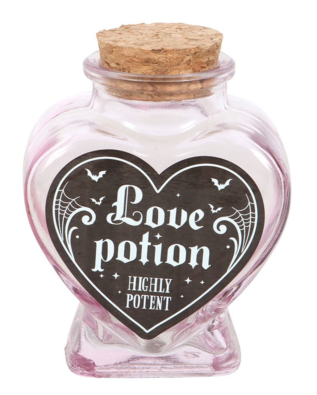 Herzförmige "Love Potion" Giftflasche 8cm