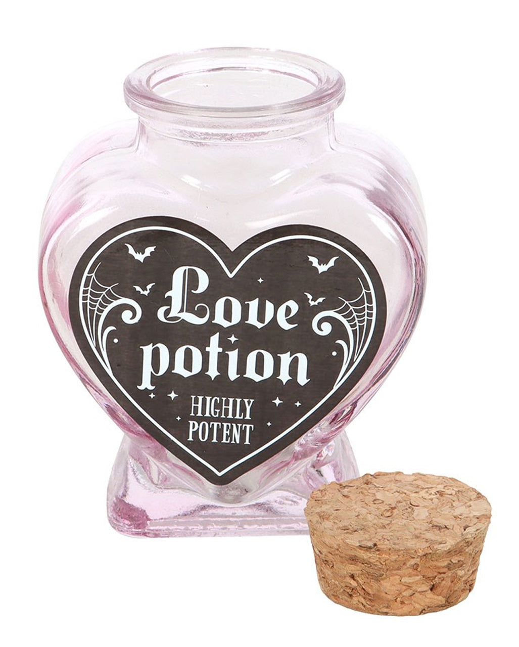 Herzförmige "Love Potion" Giftflasche 8cm
