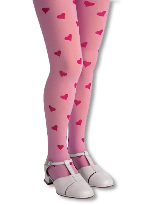 Kinder Herzstrumpfhose rosa