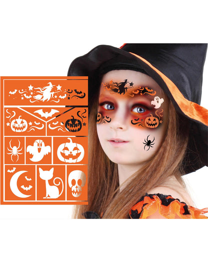 Hexen Make-Up Schablone für Kinderschminken