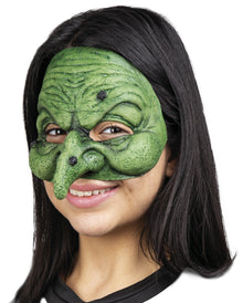 Grüne Hexen Halbmaske
