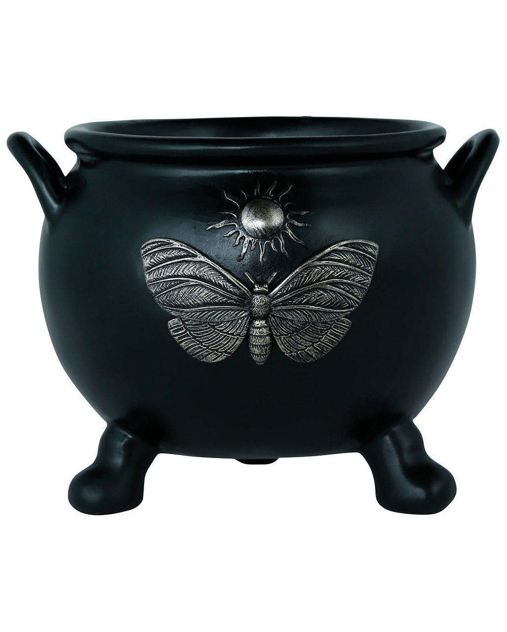 Chaudron De Sorcière Avec Papillon De Nuit Comme Décoration 22x17cm
