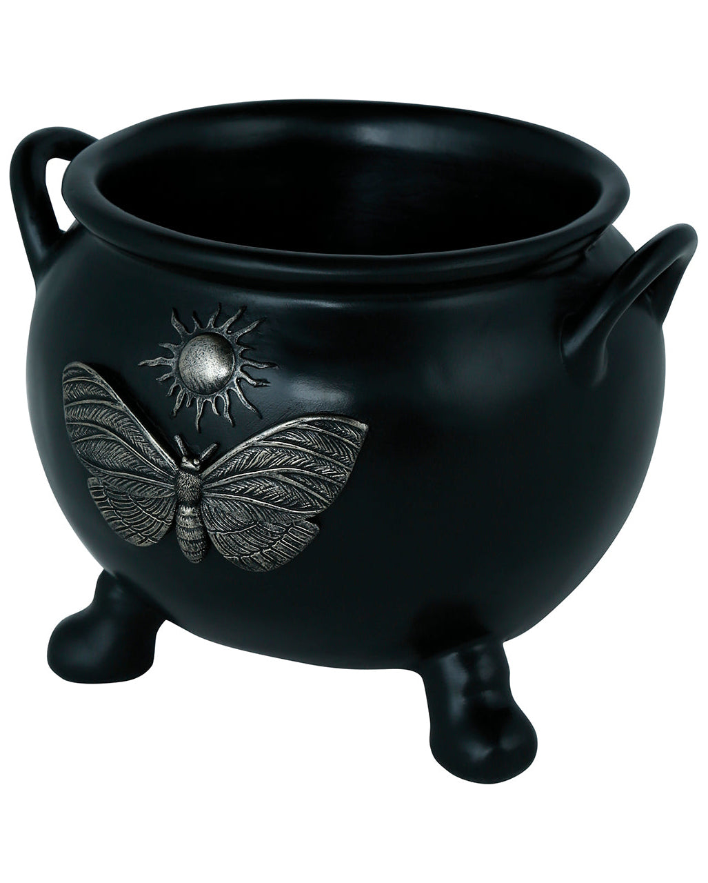 Chaudron De Sorcière Avec Papillon De Nuit Comme Décoration 22x17cm