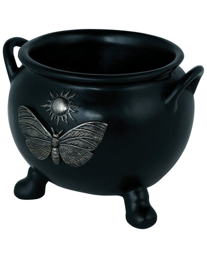 Chaudron De Sorcière Avec Papillon De Nuit Comme Décoration 22x17cm