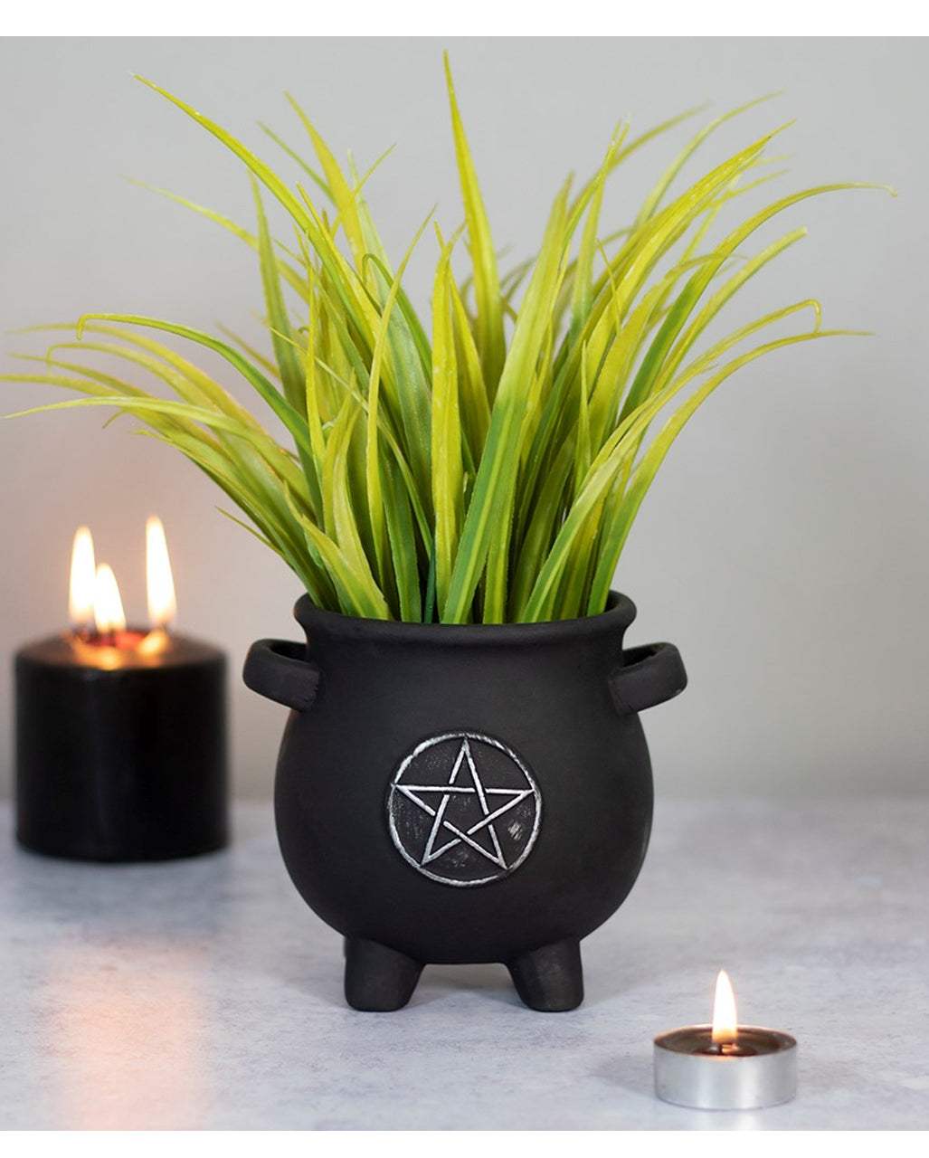 Witch Cauldron With Pentagram Plant Bowl