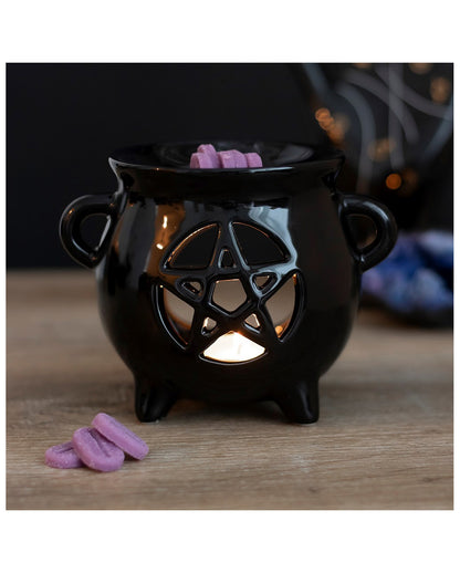 Witch Cauldron Pentagram Fragrance Oil Lamp
