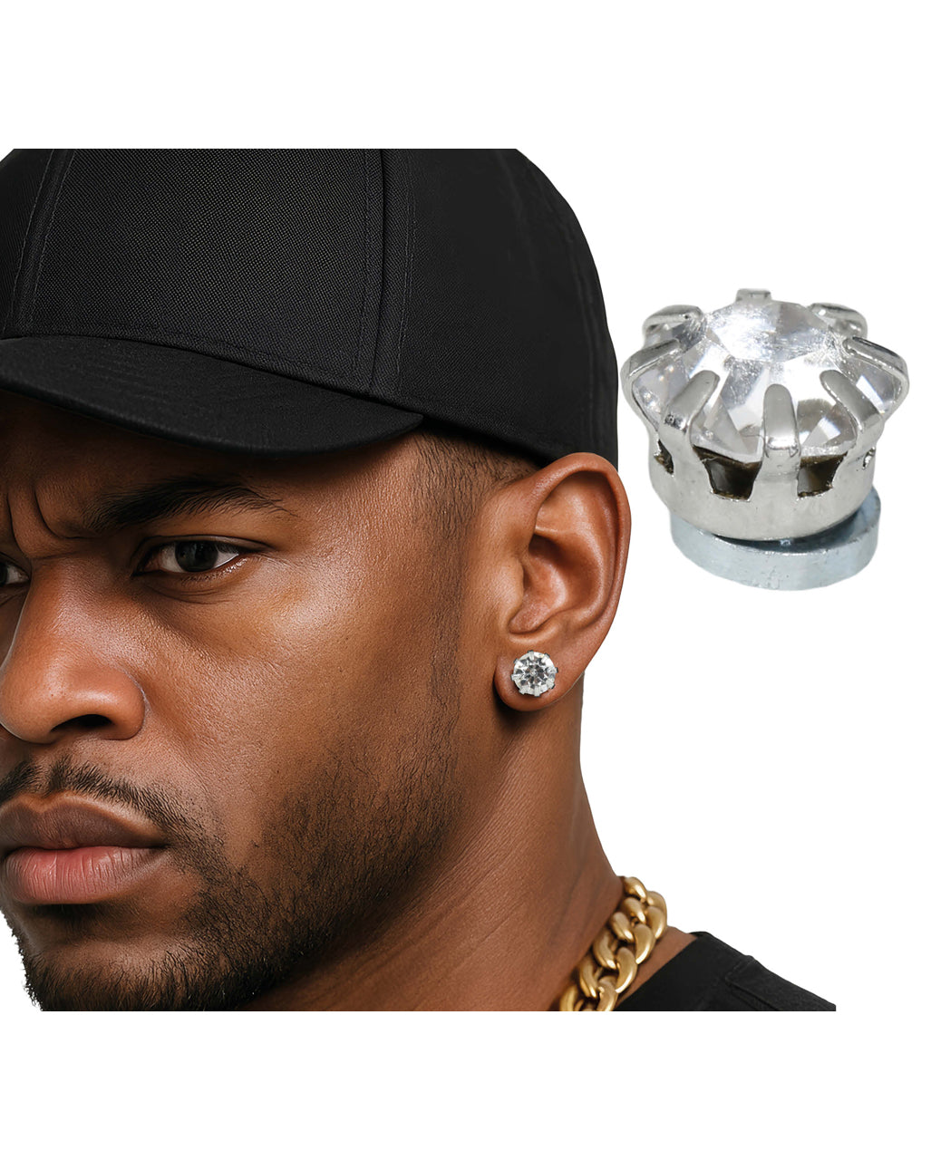 Hip-Hop Magnet Ohrstecker 2 St.