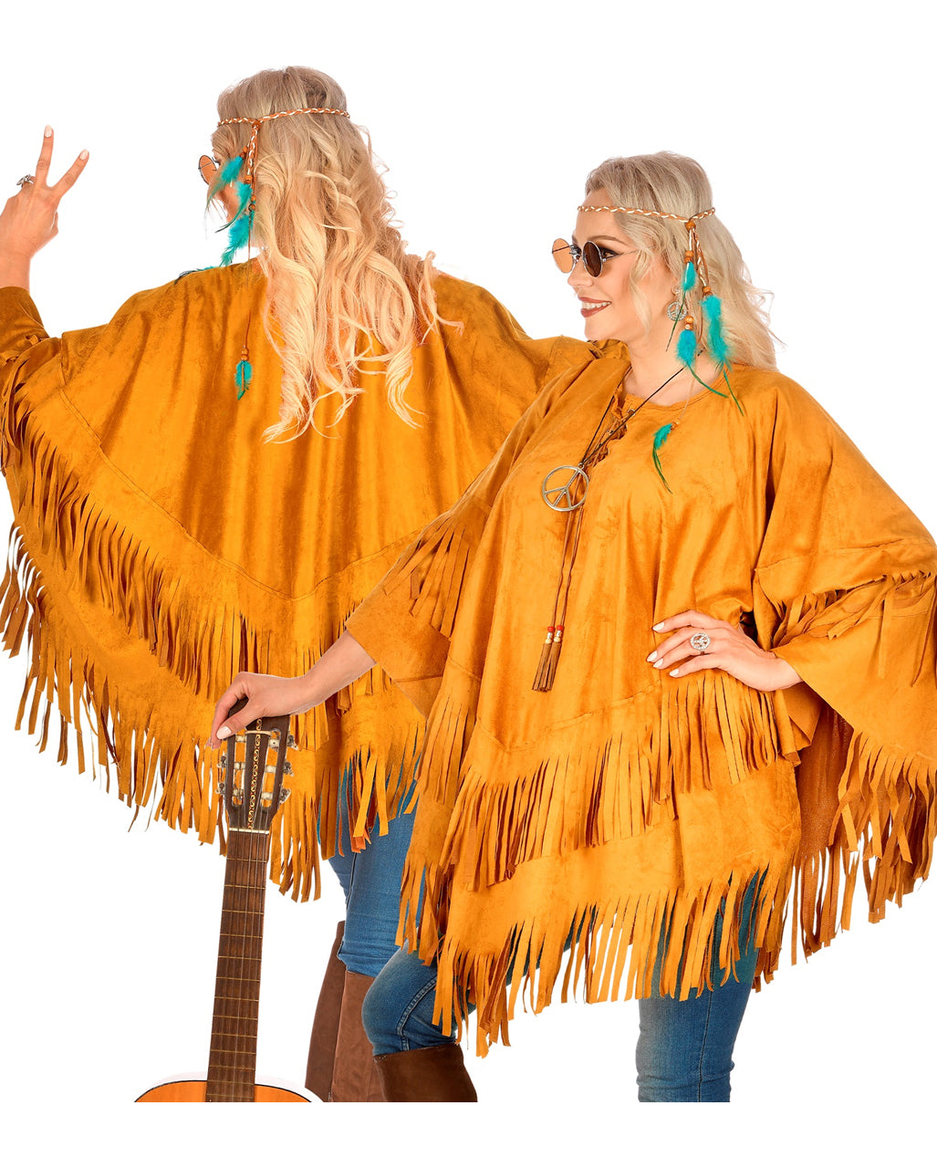 Poncho Hippie Con Frange