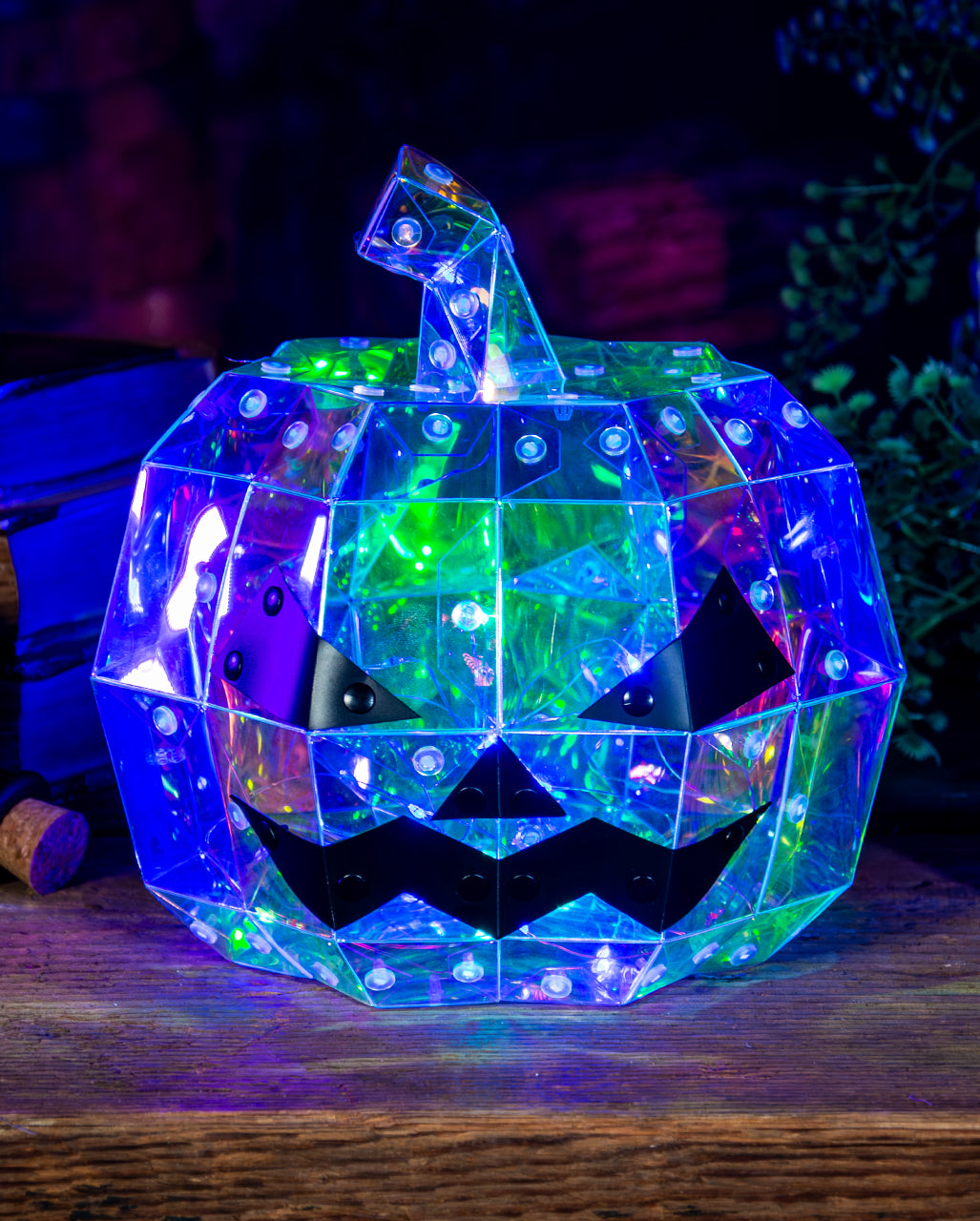 Holographic Kürbis mit LED 20cm