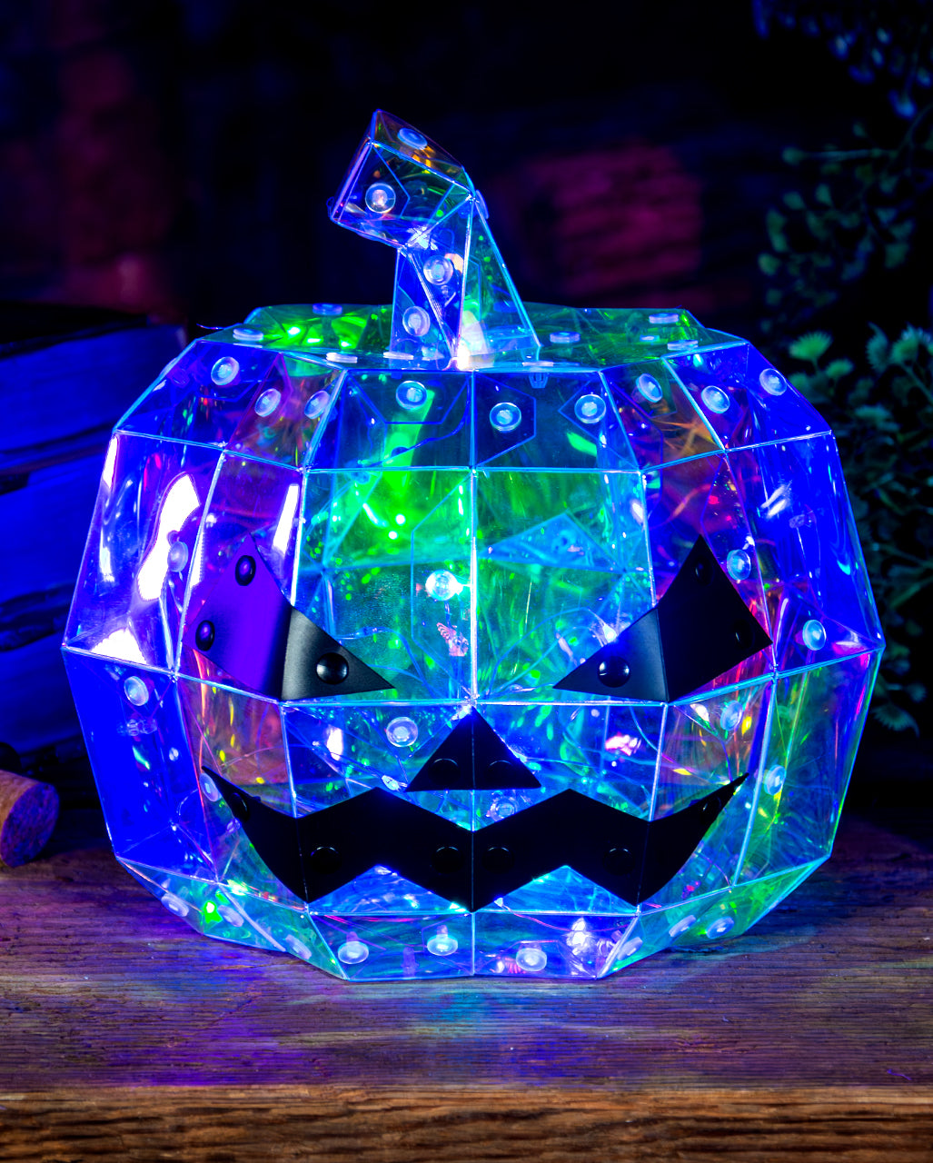 Holographic Kürbis mit LED 30cm